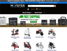 Tablet Screenshot of monsterscooterparts.com